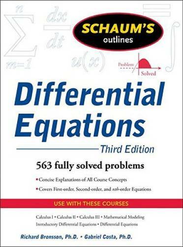 Schaum’s Outline of Differential Equations, 3ed (Schaum’s Outline Series) – GOOD