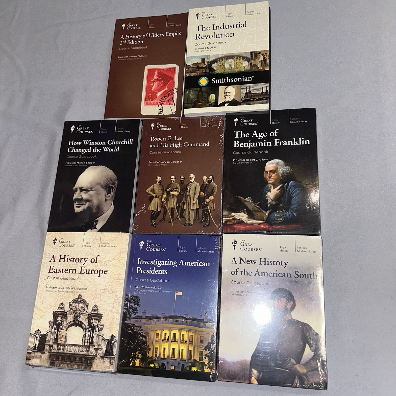 Great Courses Modern History DVD & Book Lot 8 Ben Franklin Robert E Lee Hitlers