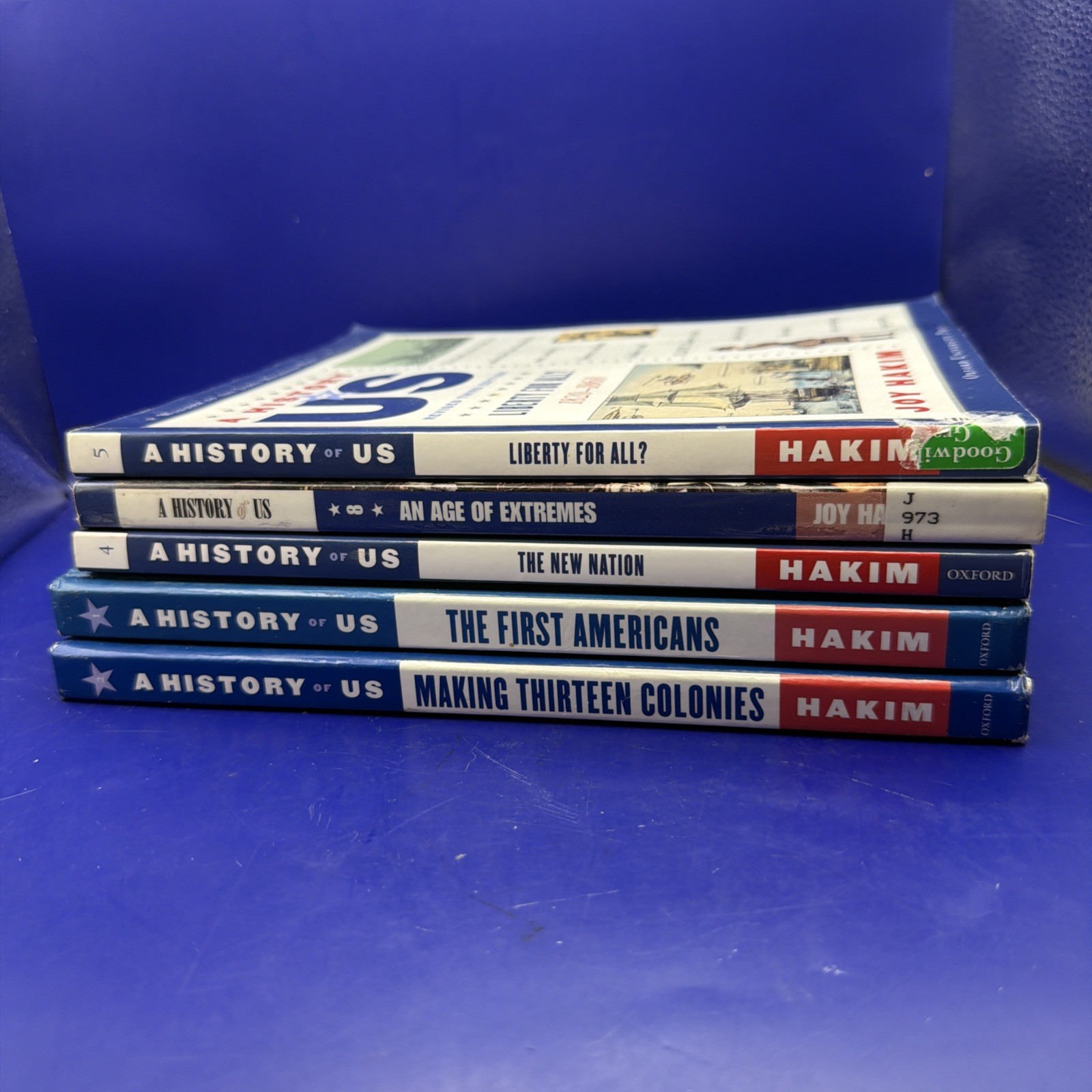 A History of US Joy Hakim Set of 5 Ex‑Library Homeschool Classroom Teaching Text