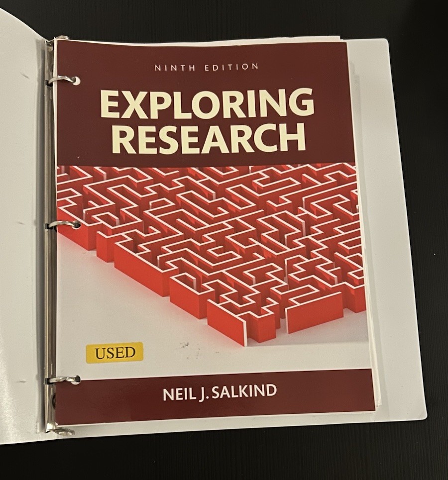 Exploring Research Ninth Edition Neil J. Salkind Loose Leaf Put Into A Binder