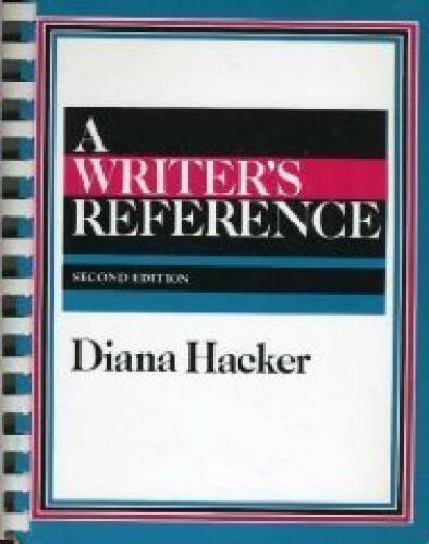 Writers Reference Edition – Plastic Comb By Hacker, Diana – GOOD