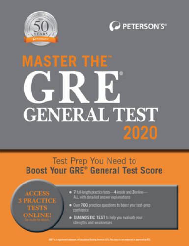 Master the GRE General Test 2020 – Paperback By Petersons – GOOD
