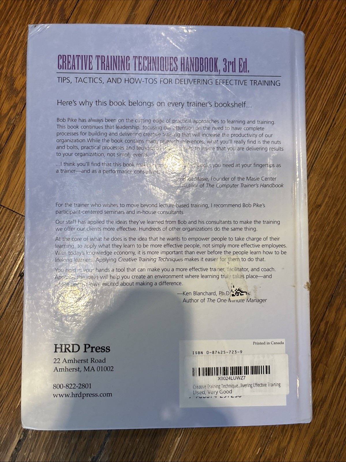 Creative Training Techniques Handbook: Tips, Tactics, and How