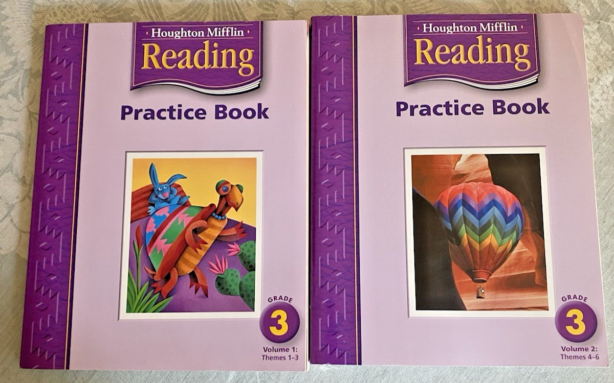 NEW Houghton Mifflin Reading Practice Books Workbook Volume 1 2 Grade 3 Horizons