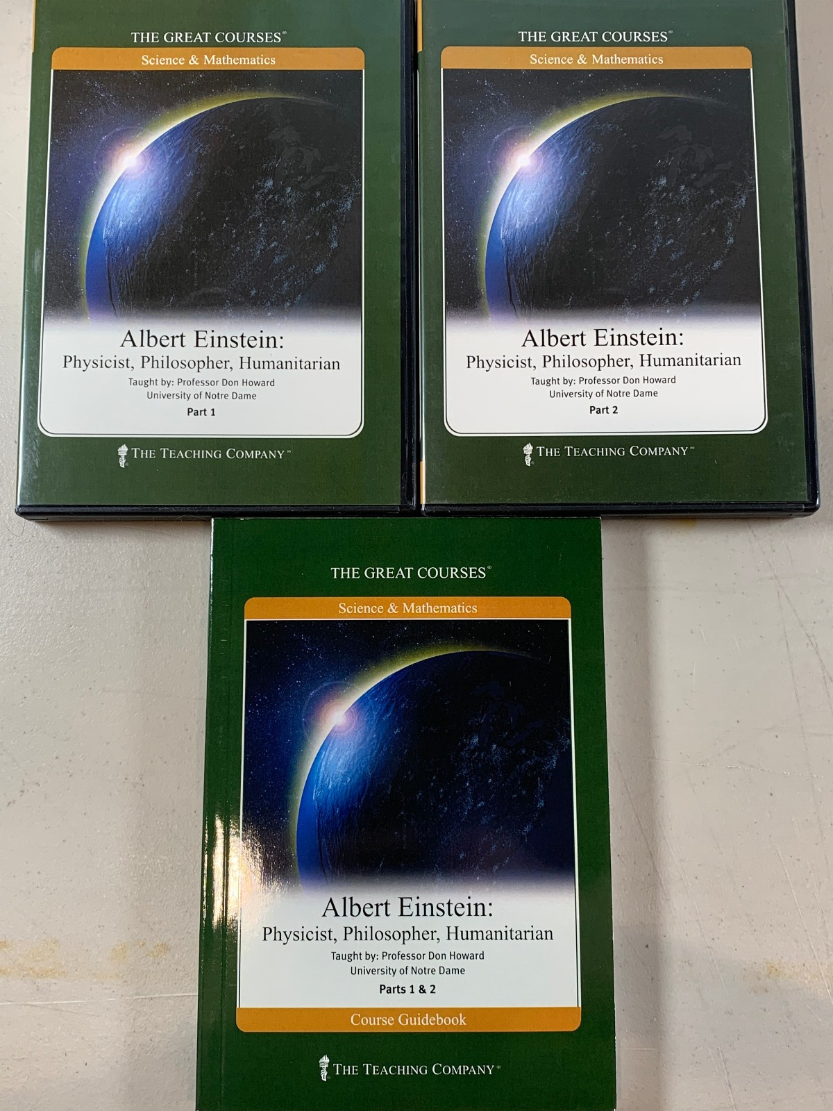 Great Courses Albert Einstein: Physicist Philosopher Humanitarian CD Set / Book