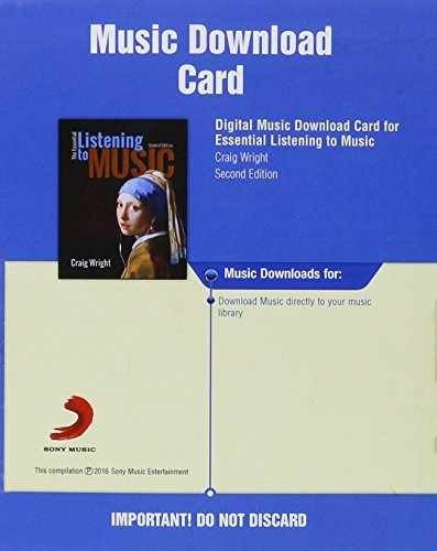 Digital Music Downloads Printed – Printed Access Code, by Craig Wright – New a