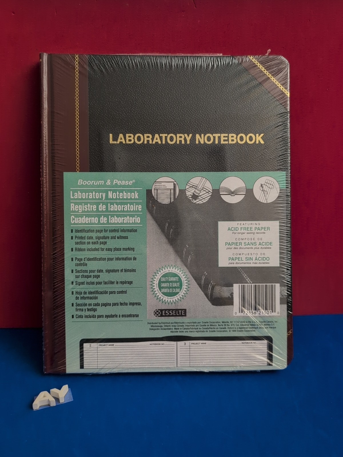 Boorum Pease Laboratory Notebook Record Book Log L21-150-R 150 Pages New Sealed