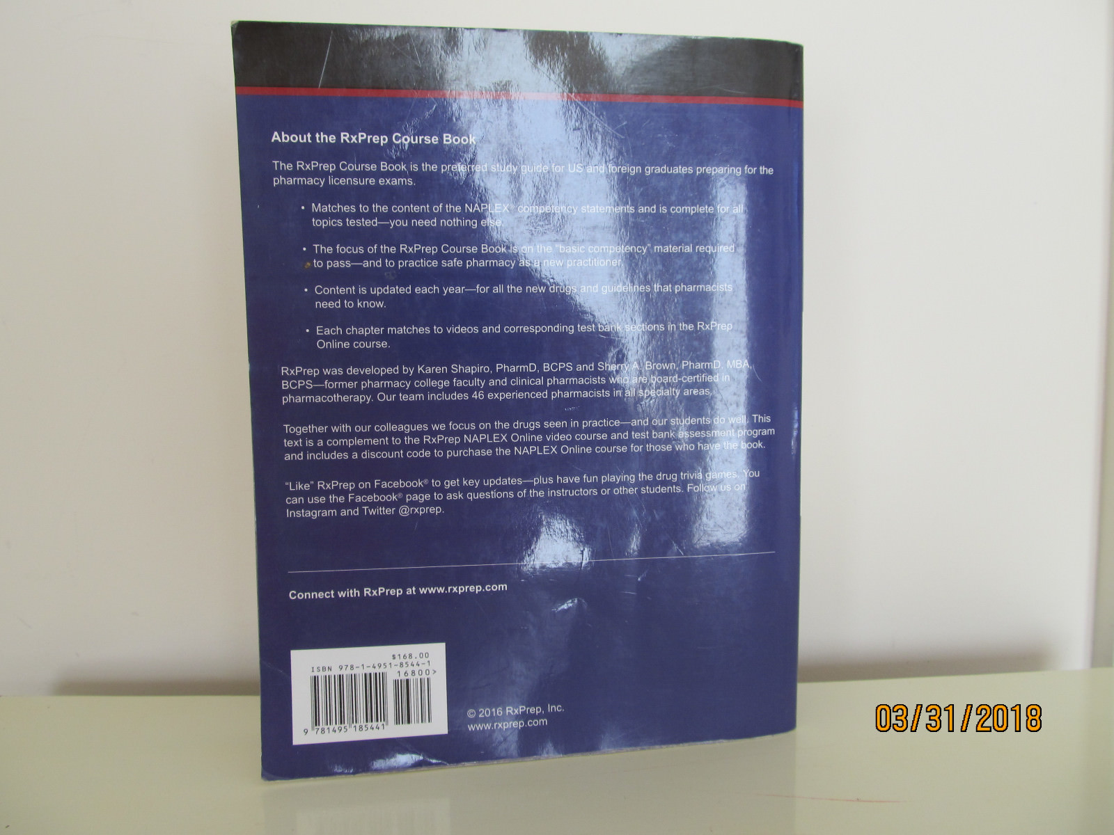 RxPrep Course Book A Comprehensive Course For NAPLEX and CPJE Paperback 2016 Ed.