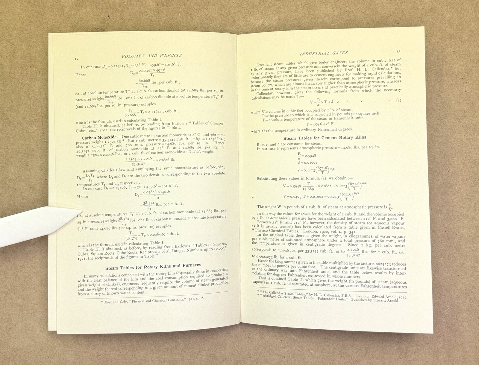 LANL Copy! Vintage 1953 Volumes & Weights of Industrial Gases by Martin HC