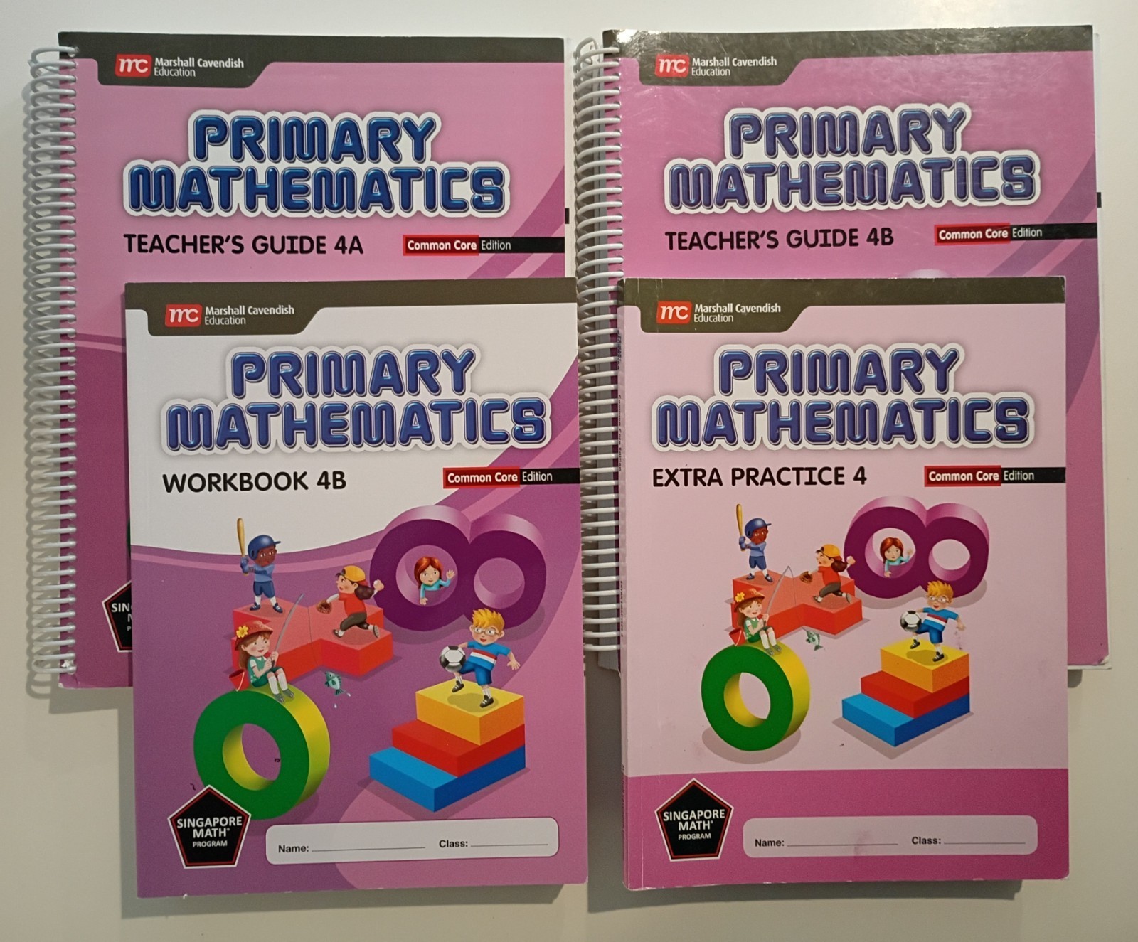 Primary Mathematics 4A 4B Common Core Singapore Math Homeschool Curriculum Book