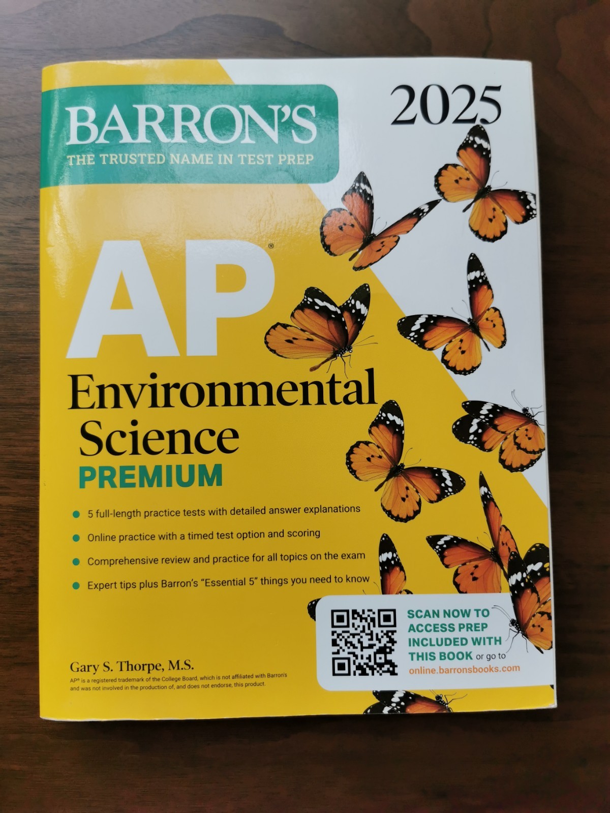 Barron’s 2025 AP Environmental Science Premium Book, Gary S. Thorpe, Like New