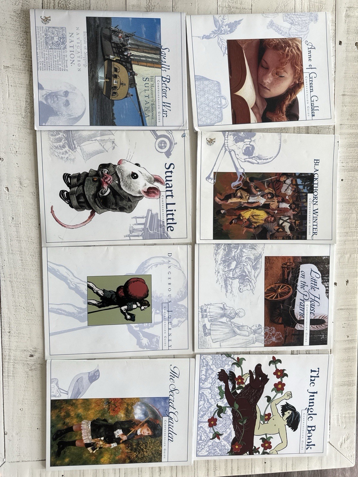 8 SC Literature Study Guides Lot Jungle Book Stuart Little Anne Green Gables