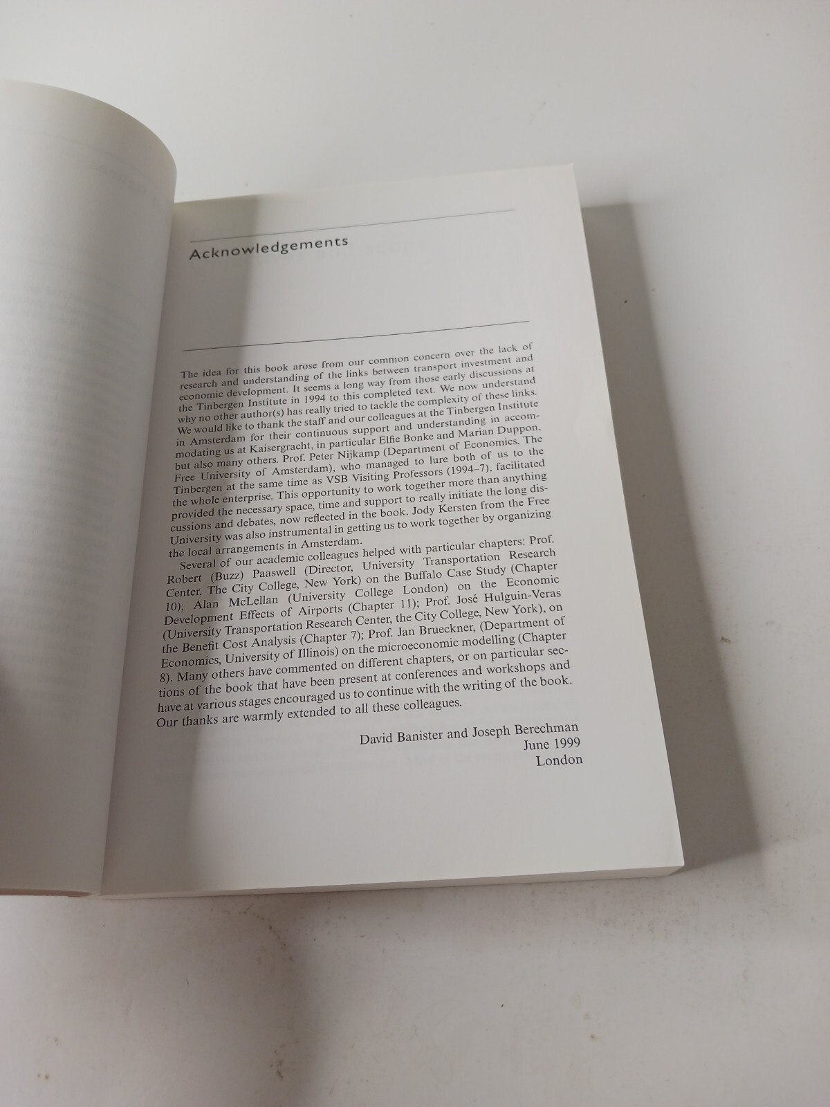Transport Investment and Economic Development by David Banister TPB (2000)