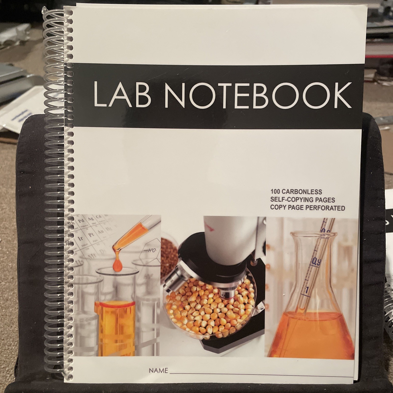 Lab Notebook 100 Carbonless Pages Spiral Bound by Barbakam