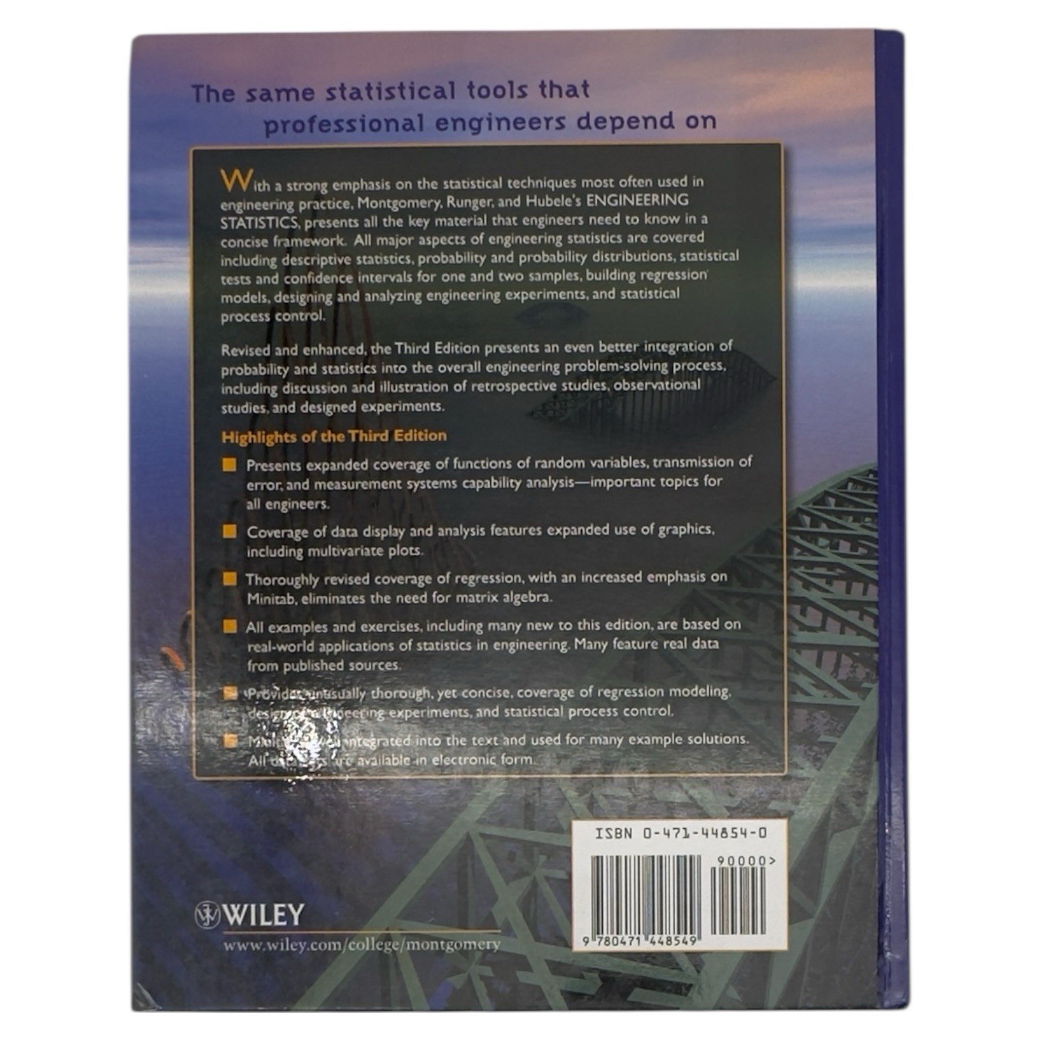 Engineering Statistics 3rd Ed Montgomery Runger Hubele Hardcover