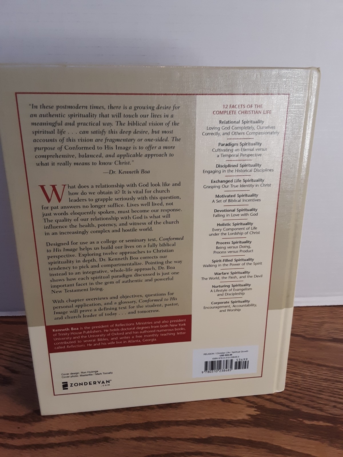 Conformed to His Image Spiritual Formation Kenneth Boa Hardback 2001 Zondervan