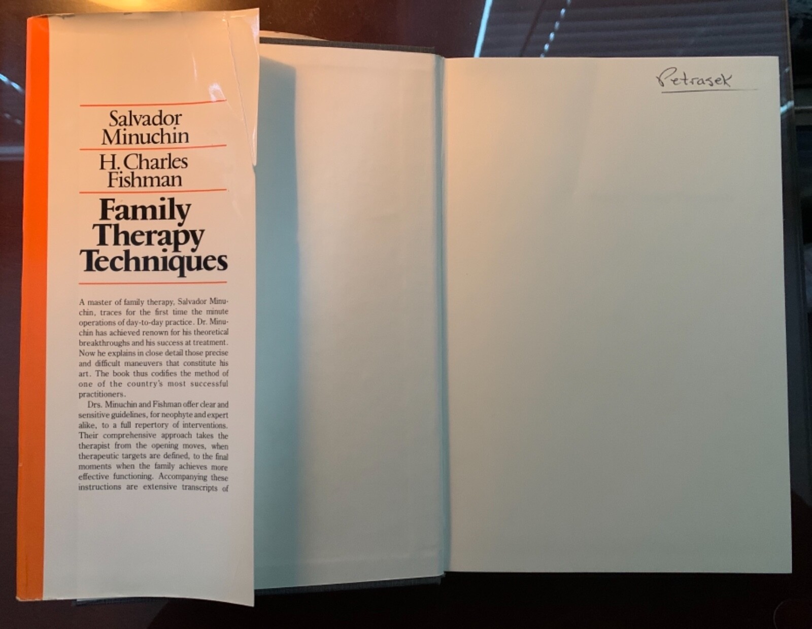 Family Therapy Techniques By Salvador Minuchin, H.Charles Fishman Hardcover Book