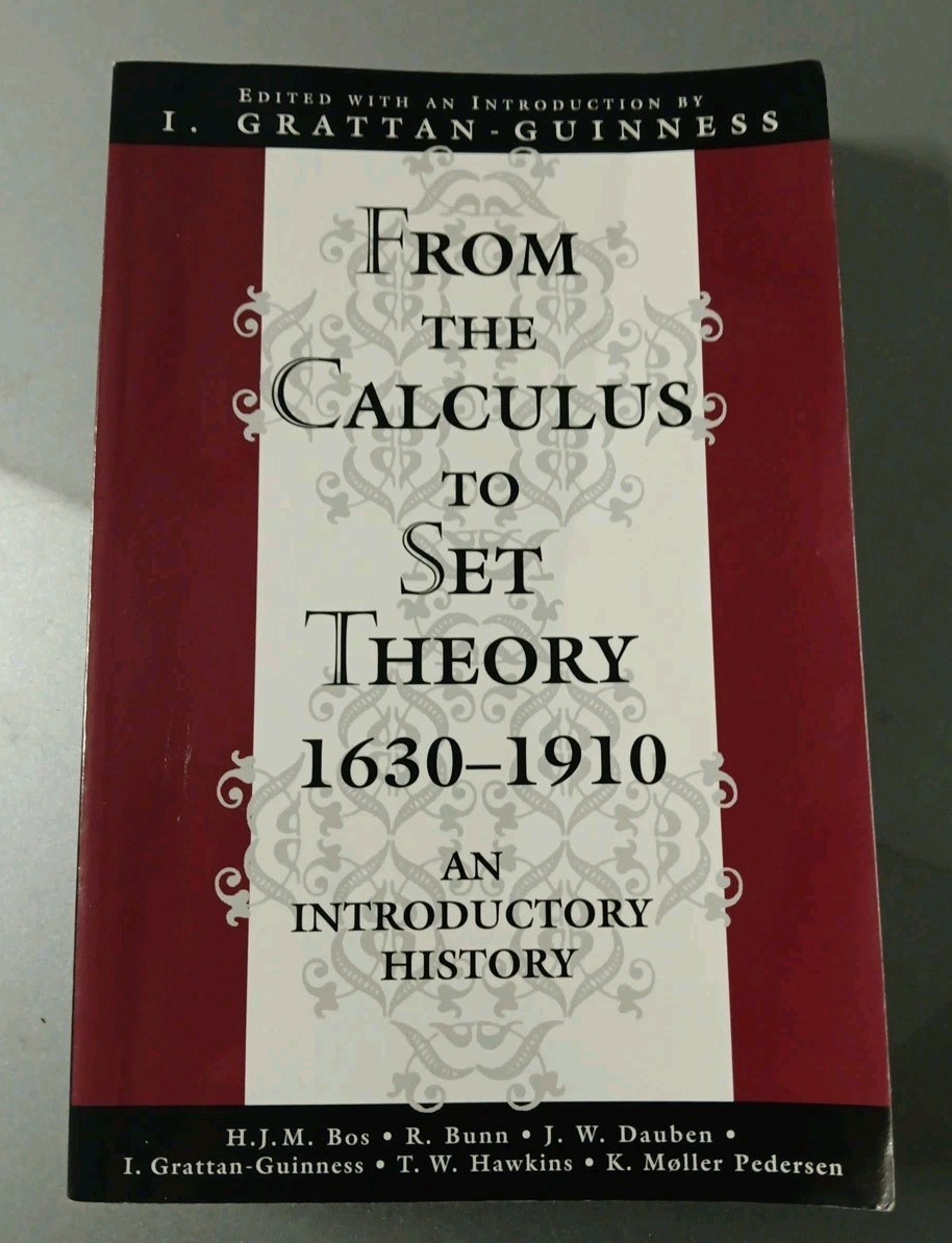 From the Calculus Set Theory 1630-1910 Introductory History Trade PB Mathematics