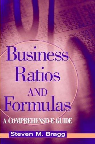 Business Ratios and Formulas: A Compre- hardcover, Steven M Bragg, 9780471396437