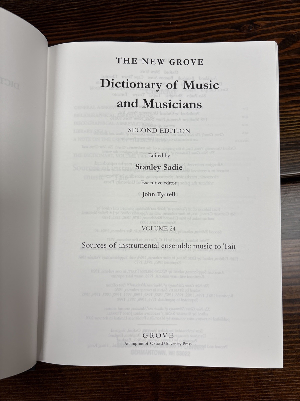 The New Grove Dictionary of Music and Musicians – 29 Volume Set – 2nd Edition