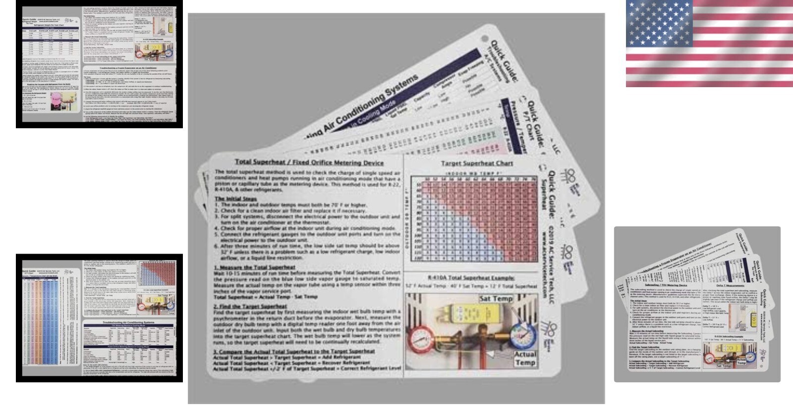 Weather-Resistant HVAC Reference Cards – Fast Troubleshooting & Charging Guide