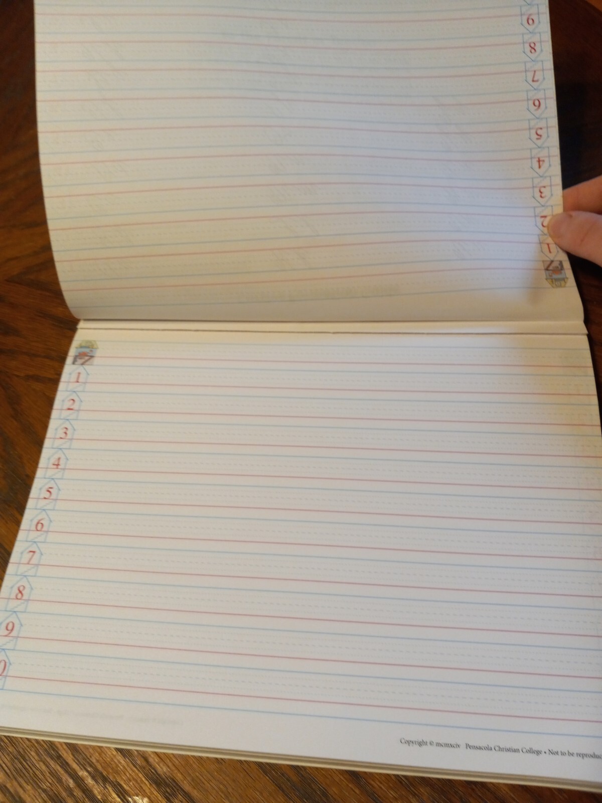 A Beka Book Homeschool Elementary 1st Grade Writing Tablet.