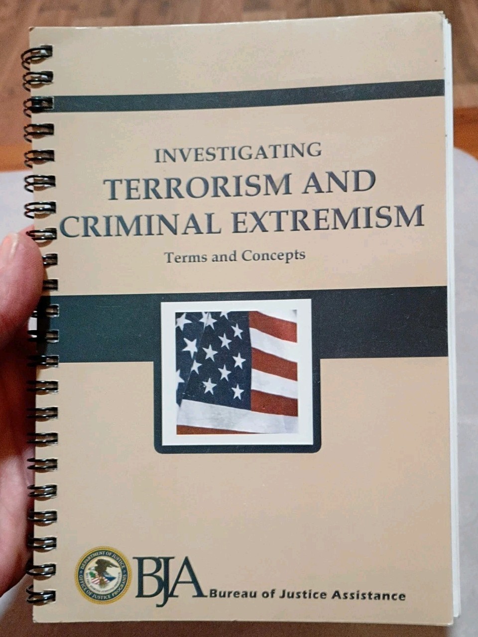 BJA Wire-Bound Book: Terrorism and Criminal Extremism, Definitions & Concepts