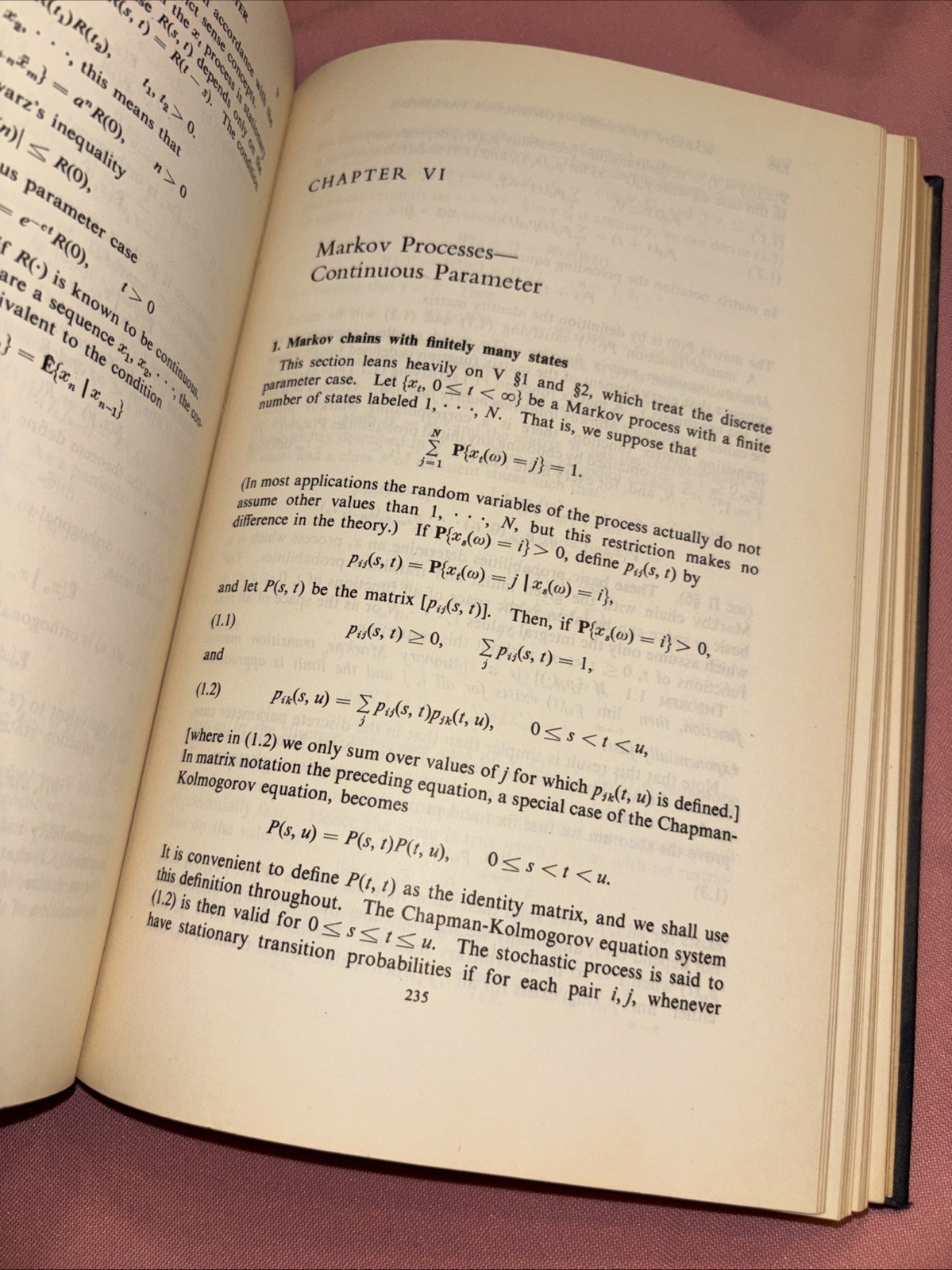 Stochastic Processes by Joseph Doob 1953 HC-John Wiley And Sons Inc. ￼