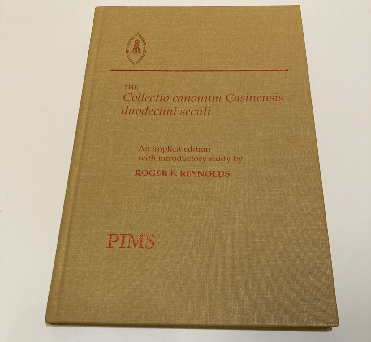 The Collectio Canonum Casinensis Duodecimi Seculi (Codex Terscriptus) Studies