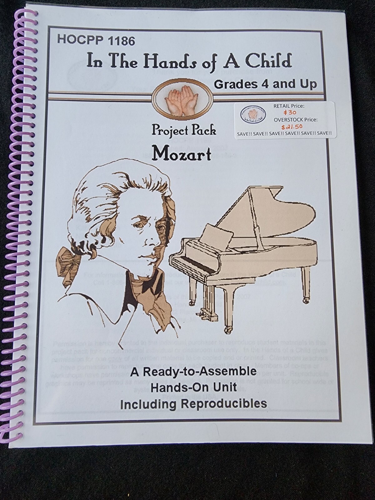 Mozart Project Pack & Answer Key In the Hands of A Child HOCPP 1186 AK Music