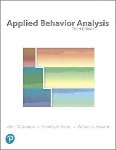 Applied Behavior Analysis by John Cooper: Used