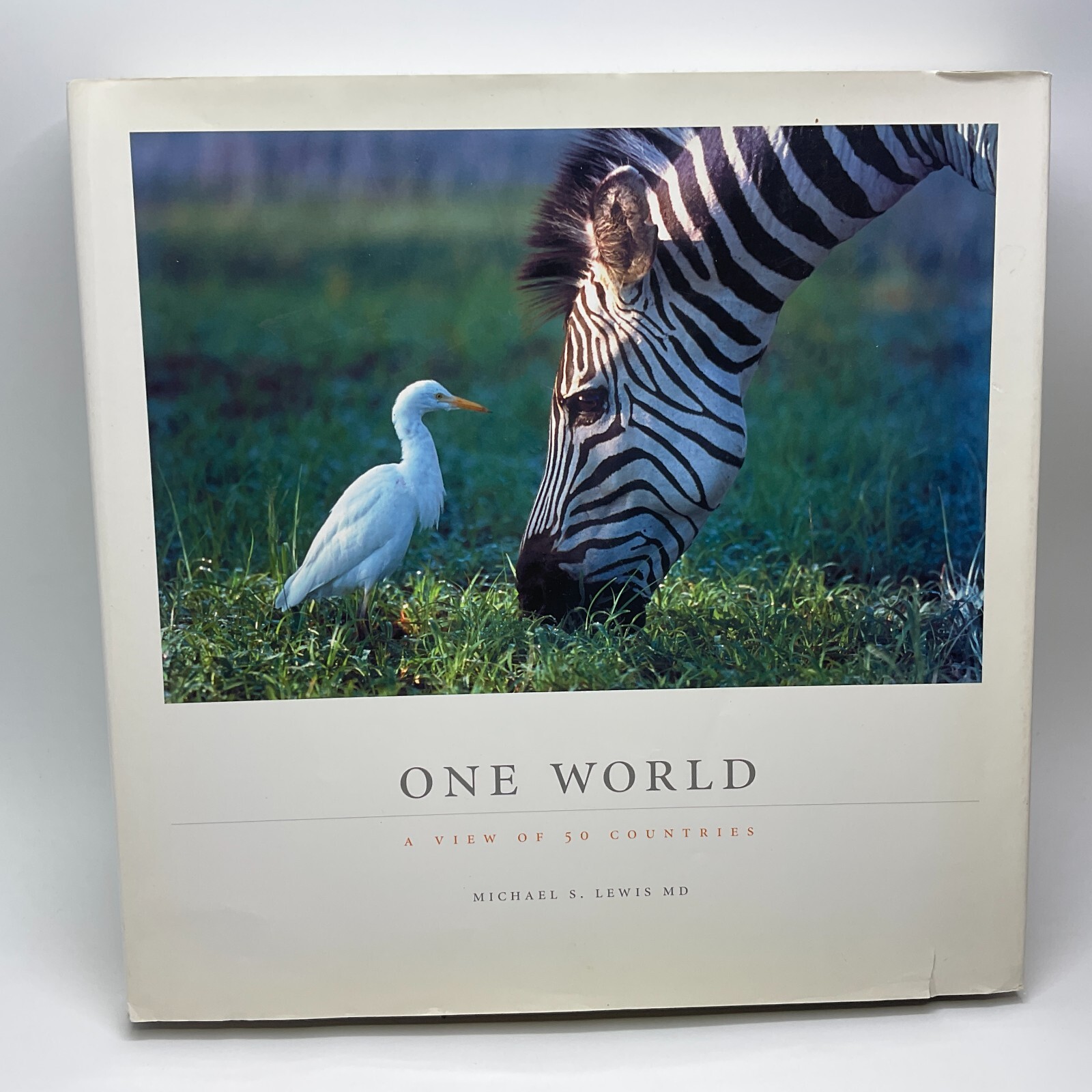 SIGNED One WORLD a View of 50 Countries by Michael Lewis Hardcover Photography