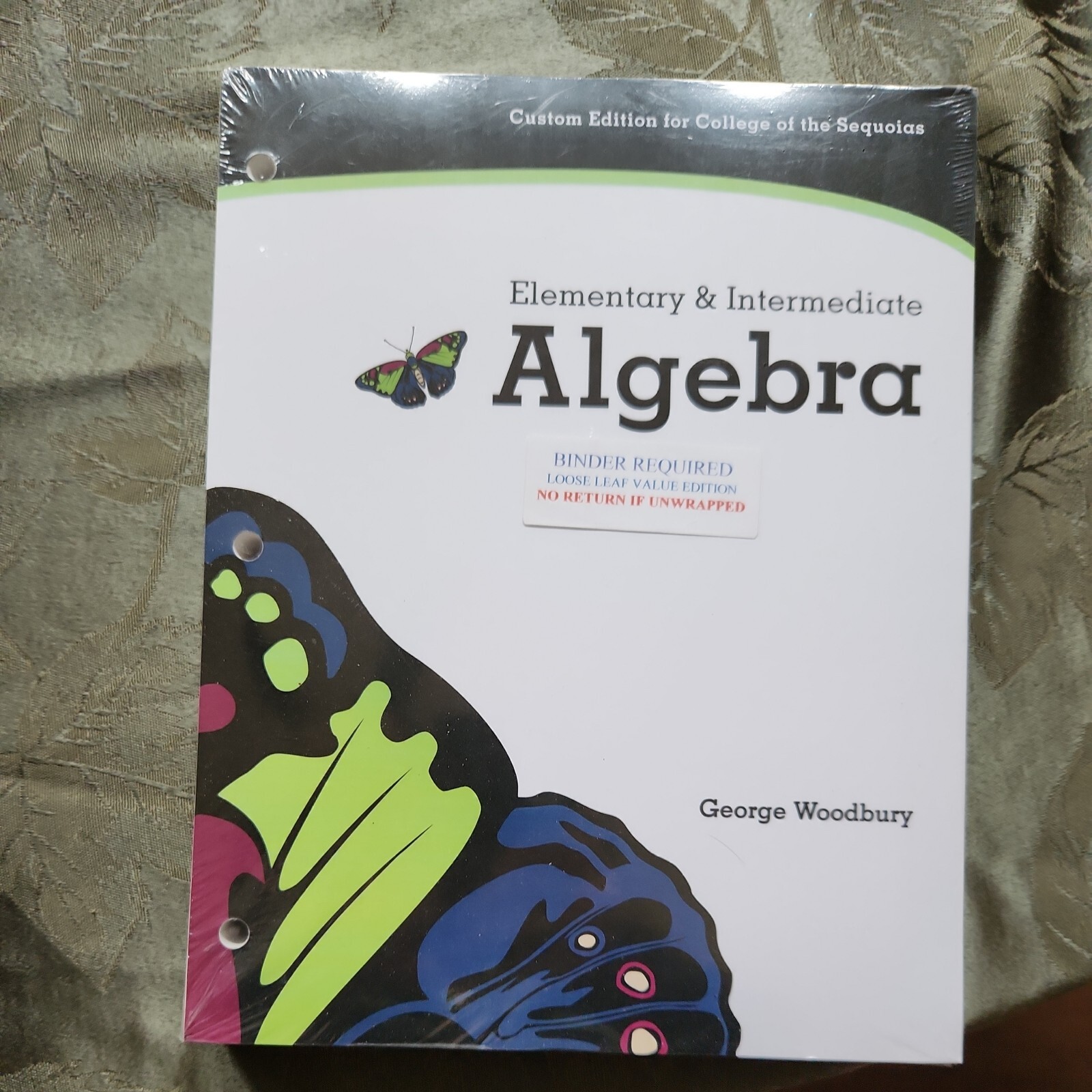 Algebra book, Elem. and Intermedia 2010, binder ready Rev. by George Woodbury
