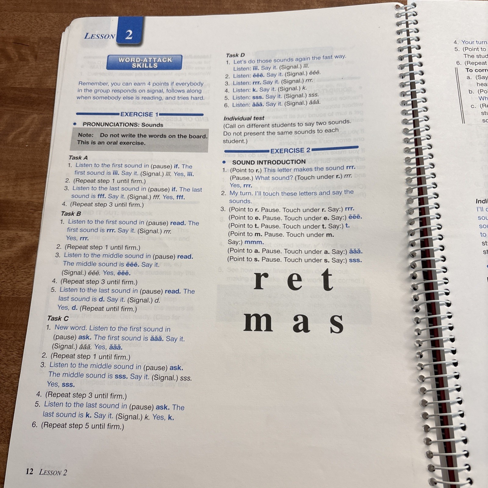 Word-Attack Basics: – SRA Corrective Reading by Engelmann Teacher Decode A