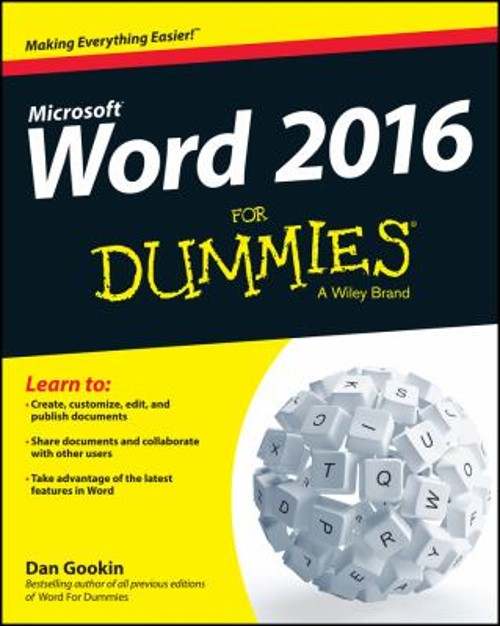 Word 2016 for Dummies Paperback Dan Gookin