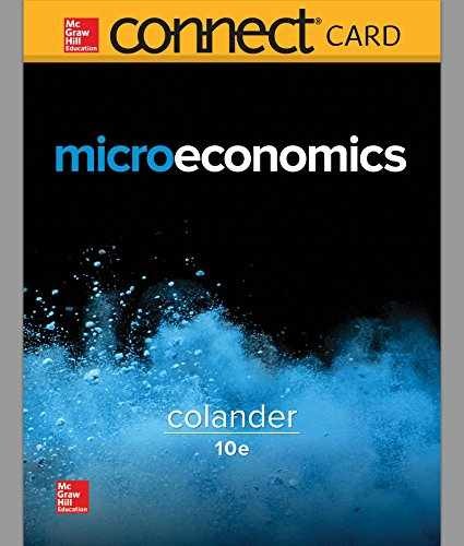 McGraw Hill Connect Colander 10e – Printed Access Code, by Colander – New a