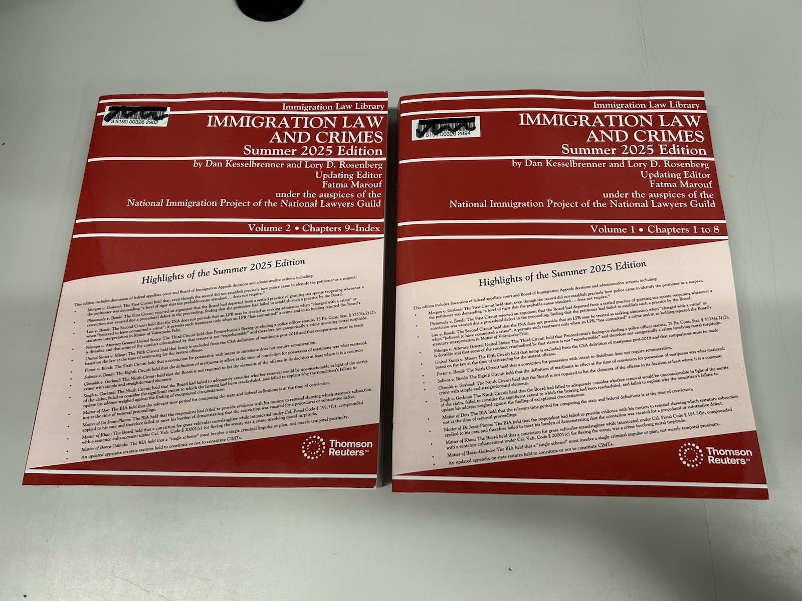 Immigration Law and Crimes Summer 2025 Edition 2 Volumes Thomson Reuters