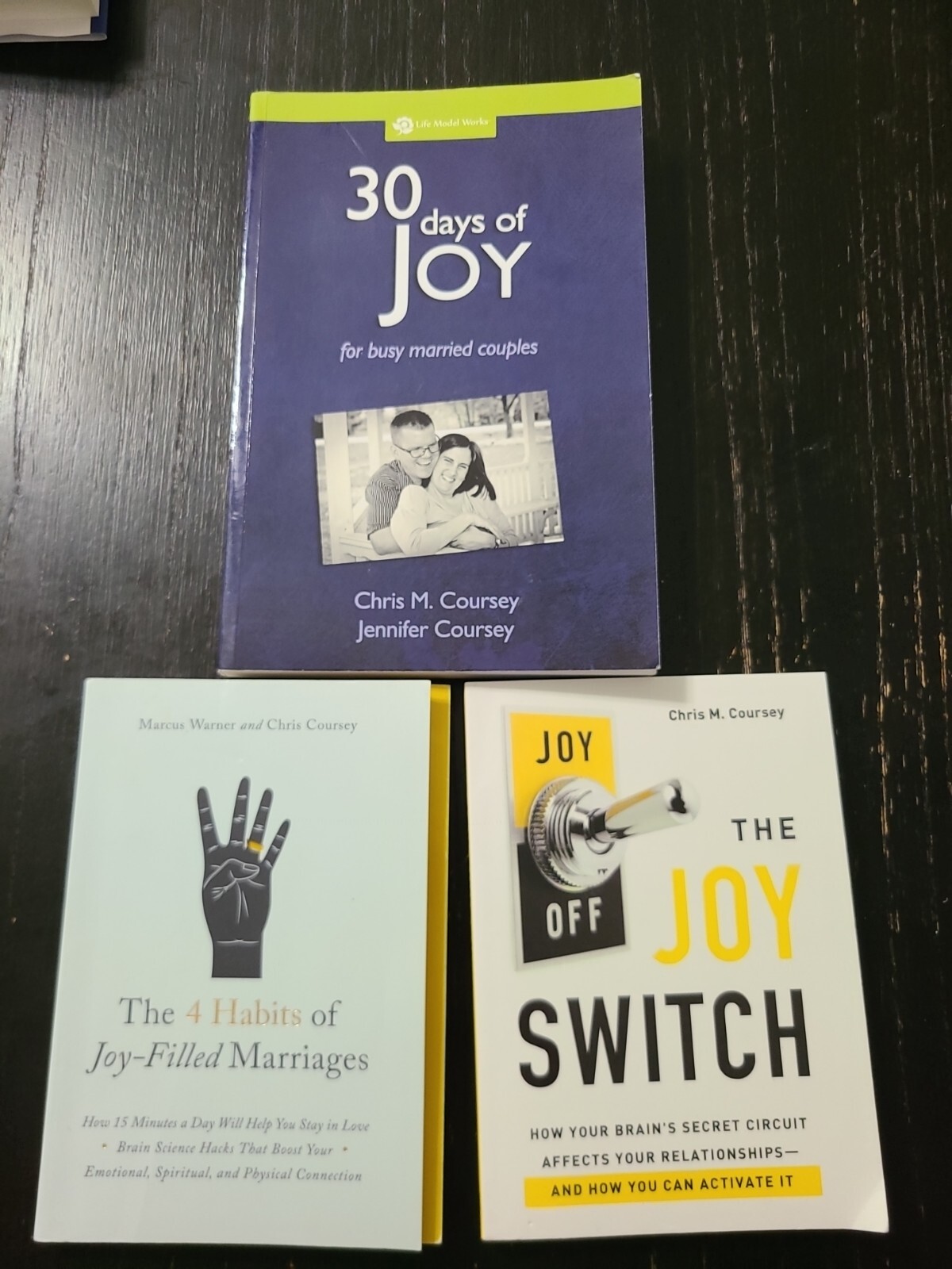 30 Days of Joy busy married couples Chris M. Coursey Lot 3 BOOKS JOY SWITCH