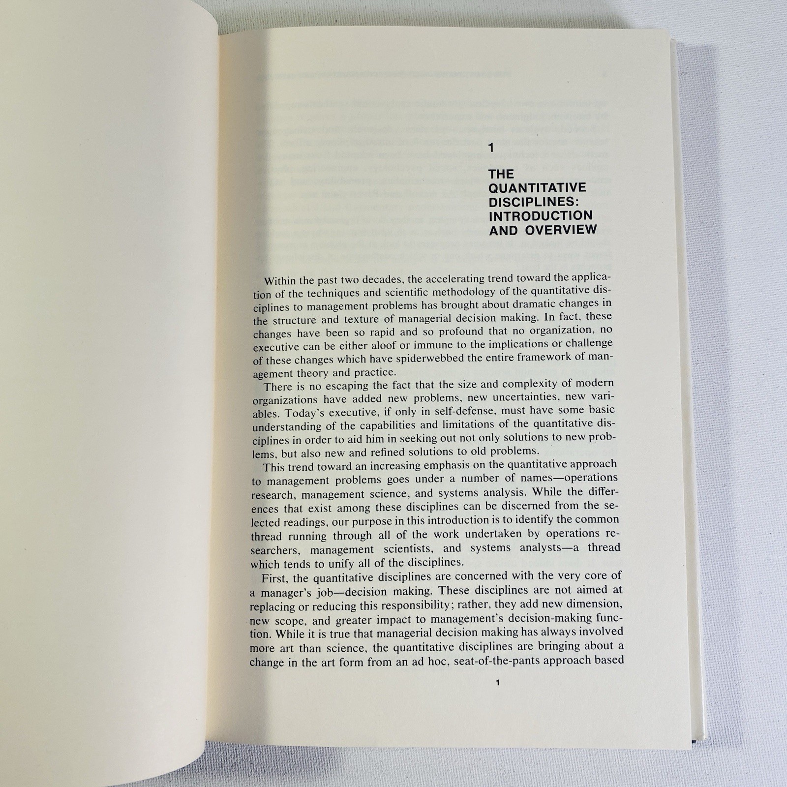 Quantitative Disciplines in Management Decisions by Levin & Lamone 1969 Hardcove