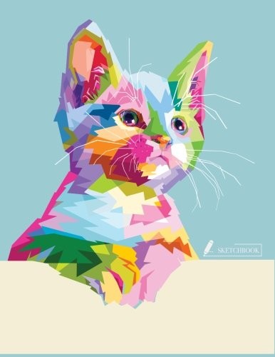 SKETCH BOOK: CUTE CAT COVER (8.5 X 11) INCHES 110 PAGES, By Char Story BRAND NEW