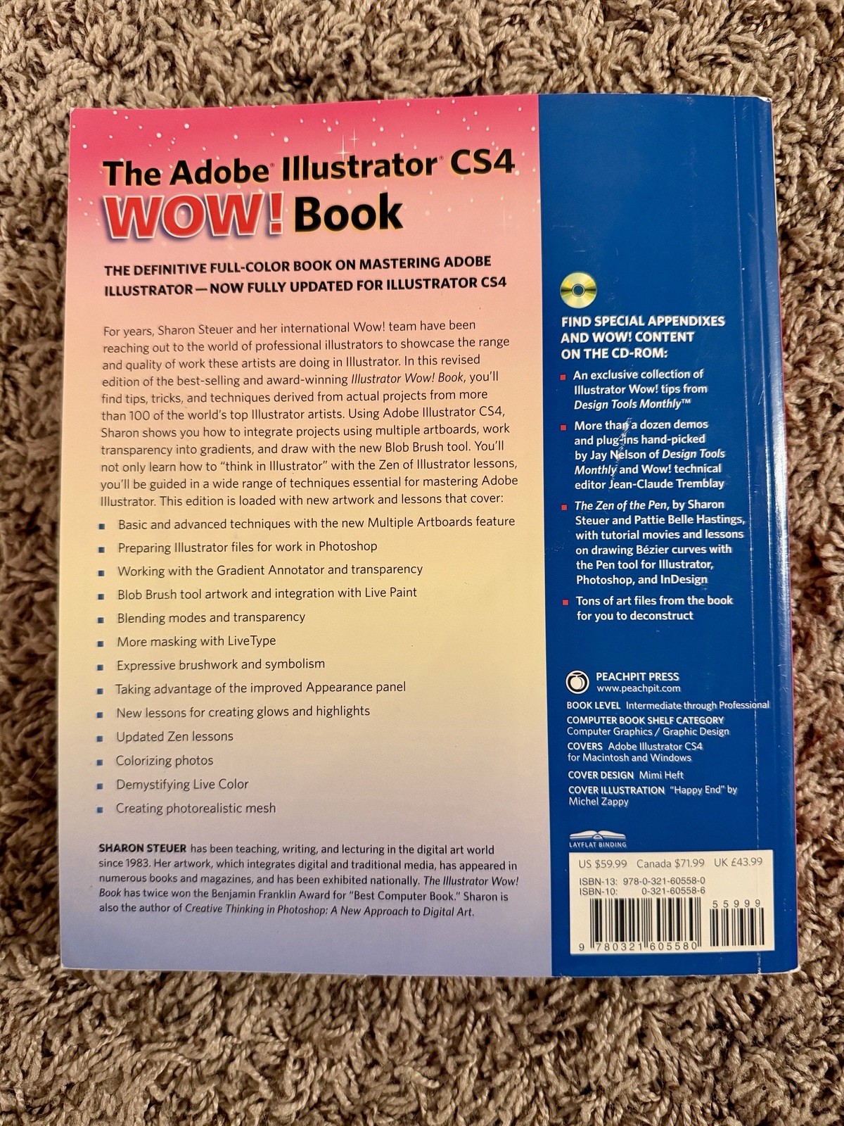 THE ADOBE ILLUSTRATOR CS4 WOW! BOOK By Sharon Steuer- CD/DVD Sealed