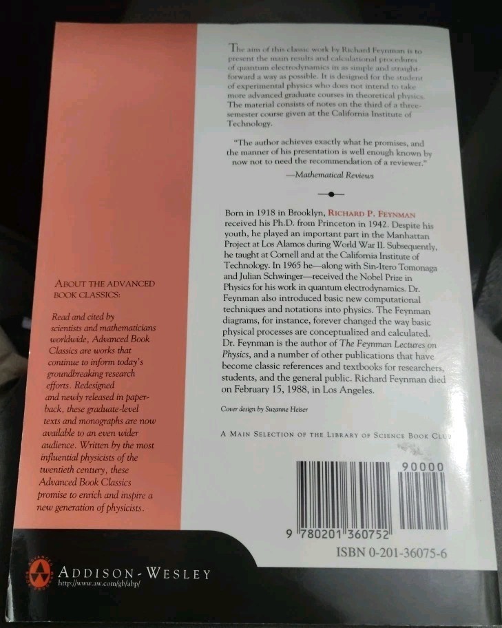 Frontiers in Physics Ser.: Quantum Electrodynamics by Richard P. Feynman (1971,