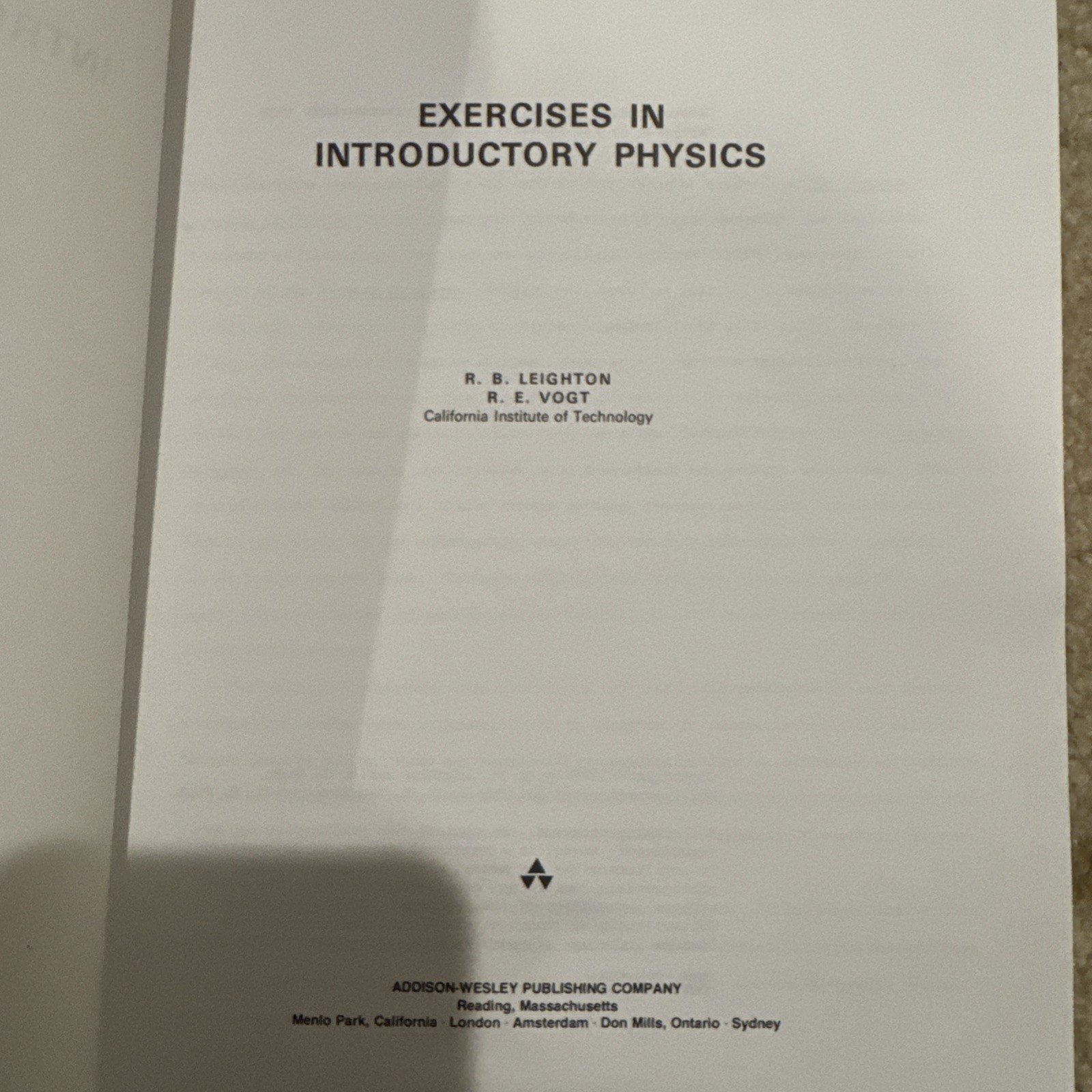 Exercises in Introductory Physics – Softcover