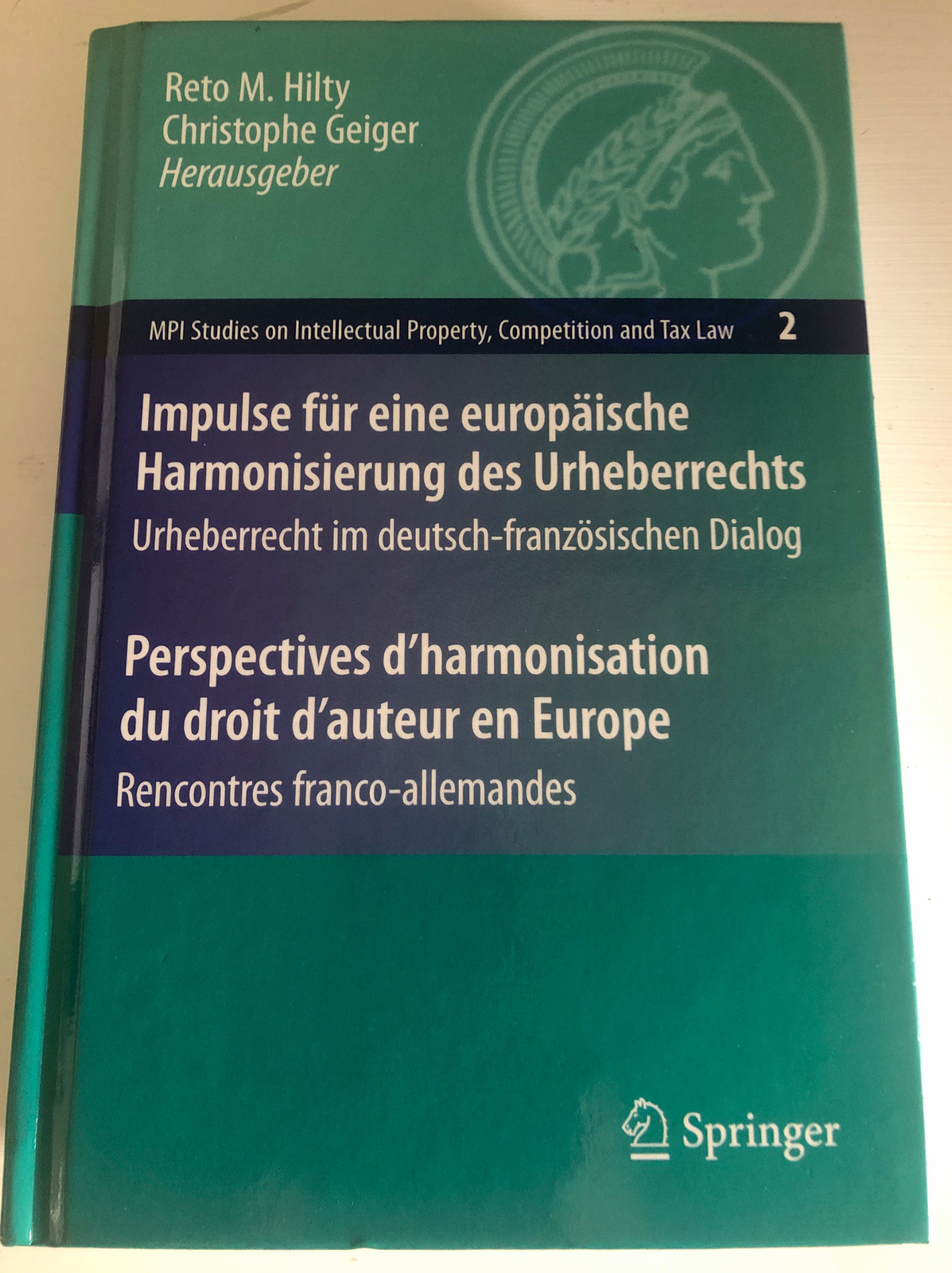 MPI Studies Intellectual Property Competition Tax Law 2 German / French LIKE NEW