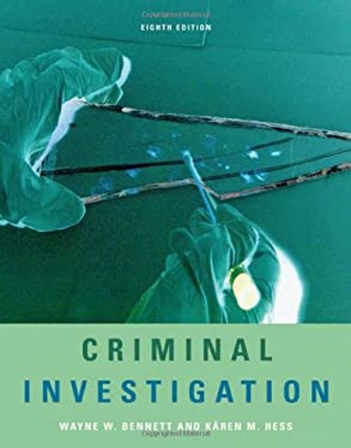 Criminal Investigation Hardcover Wayne W., Hess, Kären M. Bennett