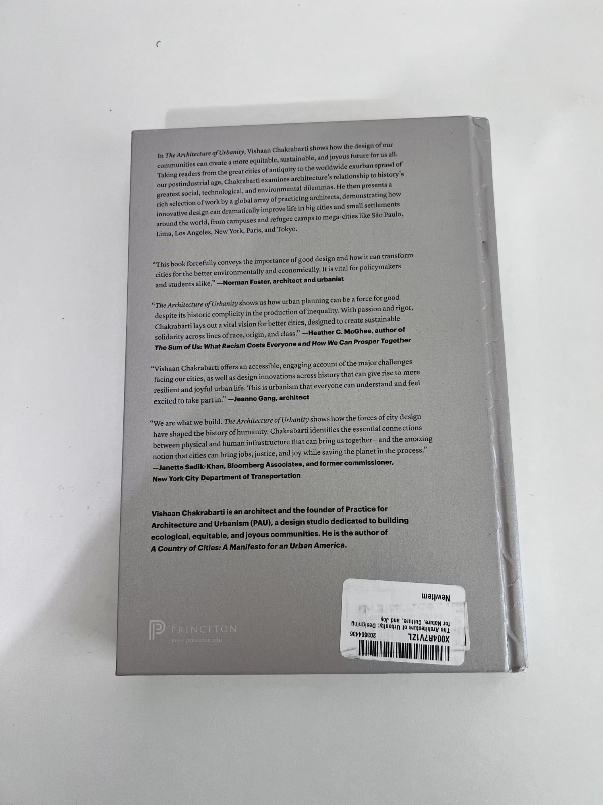 The Architecture of Urbanity by Vishaan Chakrabarti • Hardcover Book on Design