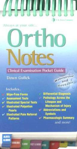 OrthoNotes: Clinical Examination Pocket Guide – Spiral-bound – GOOD