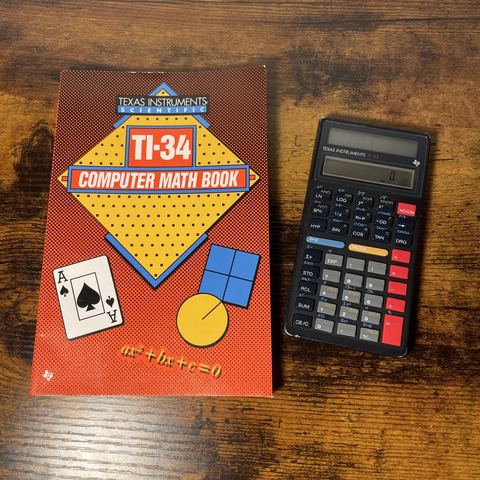 Texas Instruments, TI-34, Computer Math Book, SL (MC58) / Calculator Working