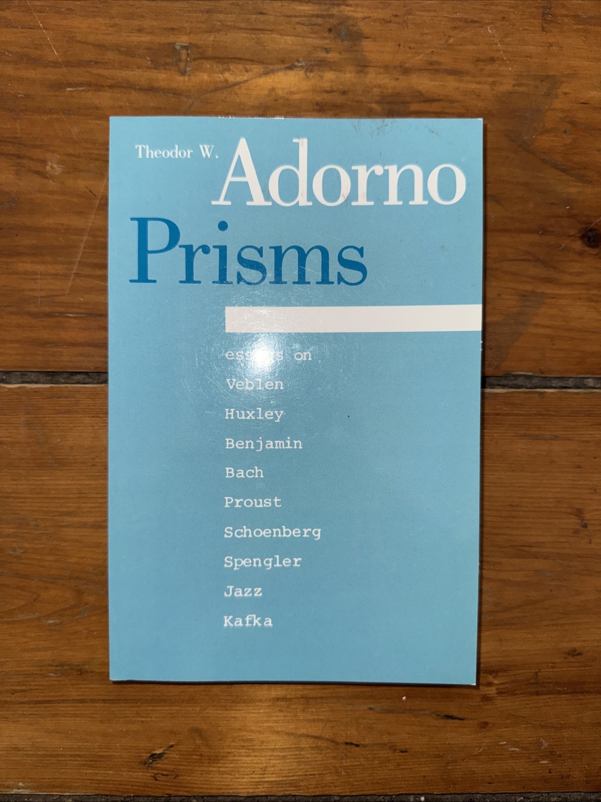 Prisms – Adorno, Theodor W. TRADE PAPERBACK New