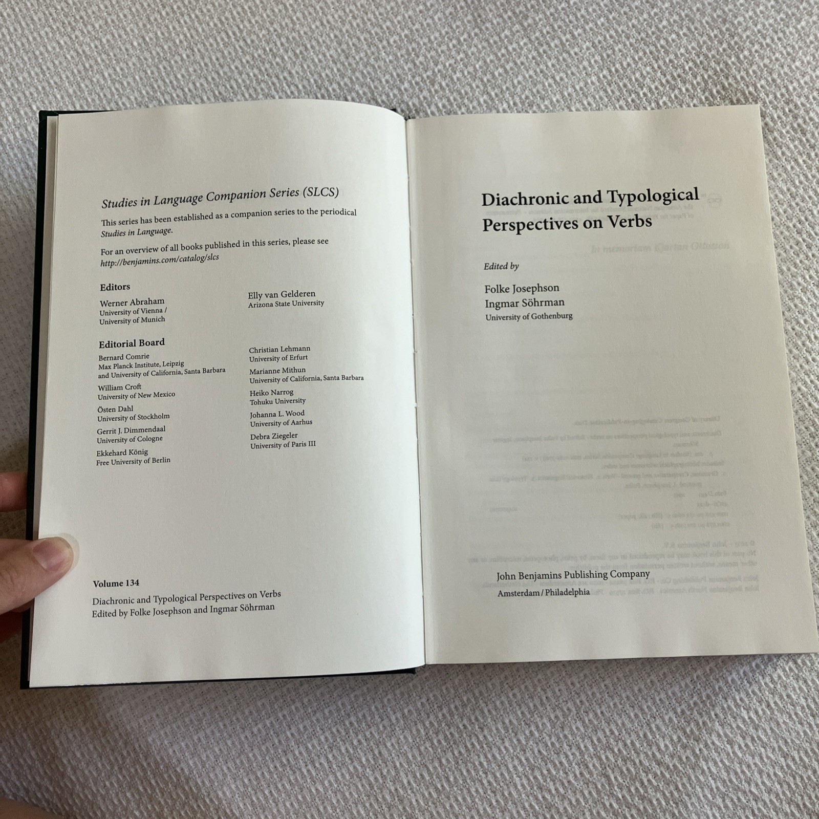 Studies in Language Companion Ser.: Diachronic and Typological Perspectives…